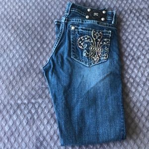 Miss me Jeans size 32 Fleur De Lis pattern